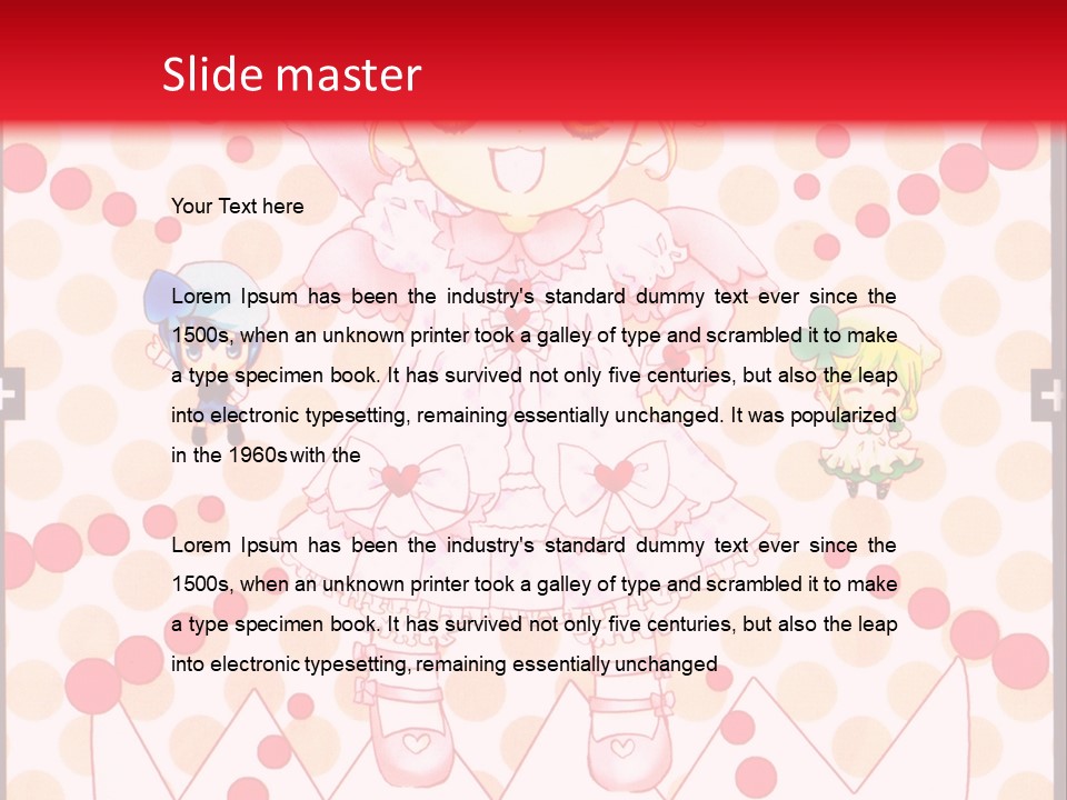 A Little Girl Powerpoint Presentation With A Red Background PowerPoint Template