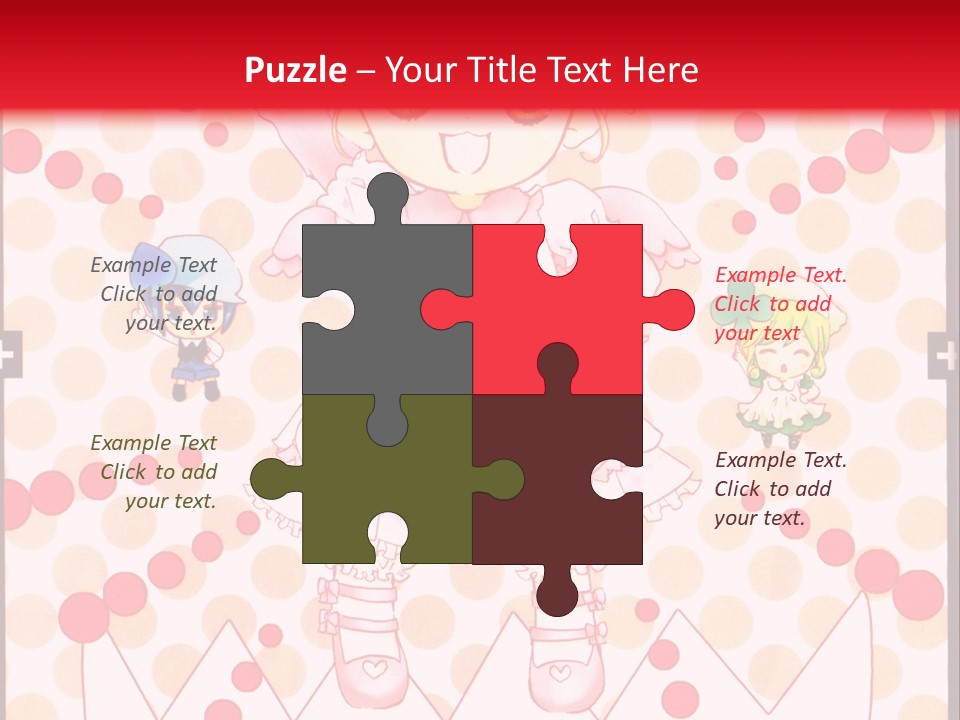 A Little Girl Powerpoint Presentation With A Red Background PowerPoint Template