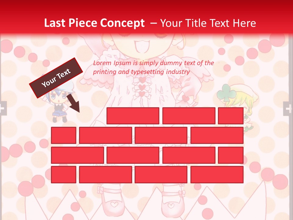 A Little Girl Powerpoint Presentation With A Red Background PowerPoint Template