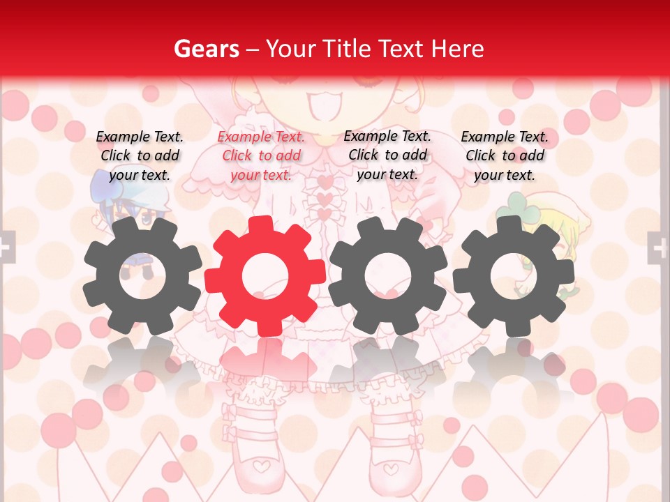 A Little Girl Powerpoint Presentation With A Red Background PowerPoint Template