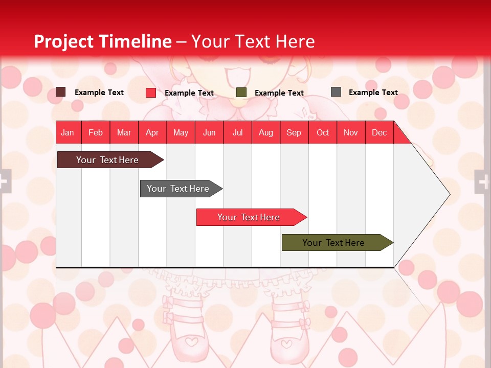 A Little Girl Powerpoint Presentation With A Red Background PowerPoint Template