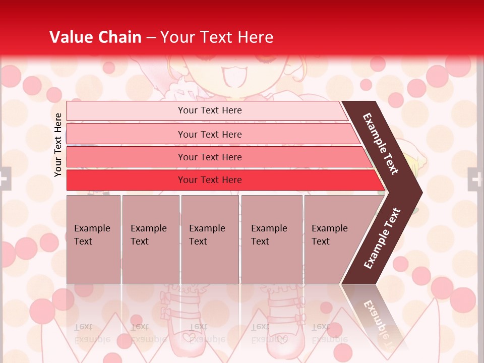 A Little Girl Powerpoint Presentation With A Red Background PowerPoint Template