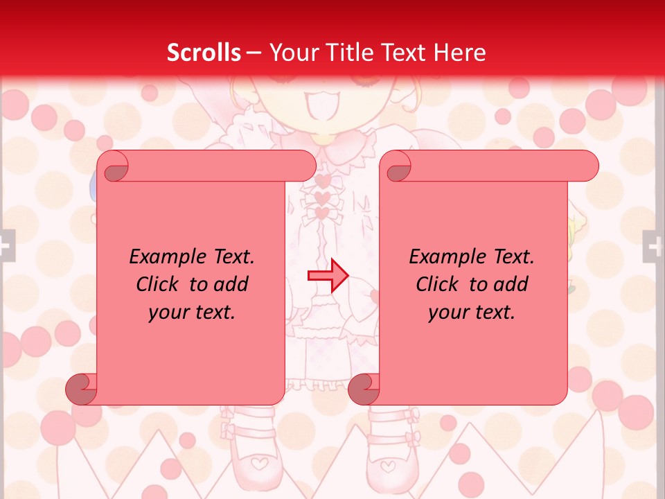 A Little Girl Powerpoint Presentation With A Red Background PowerPoint Template