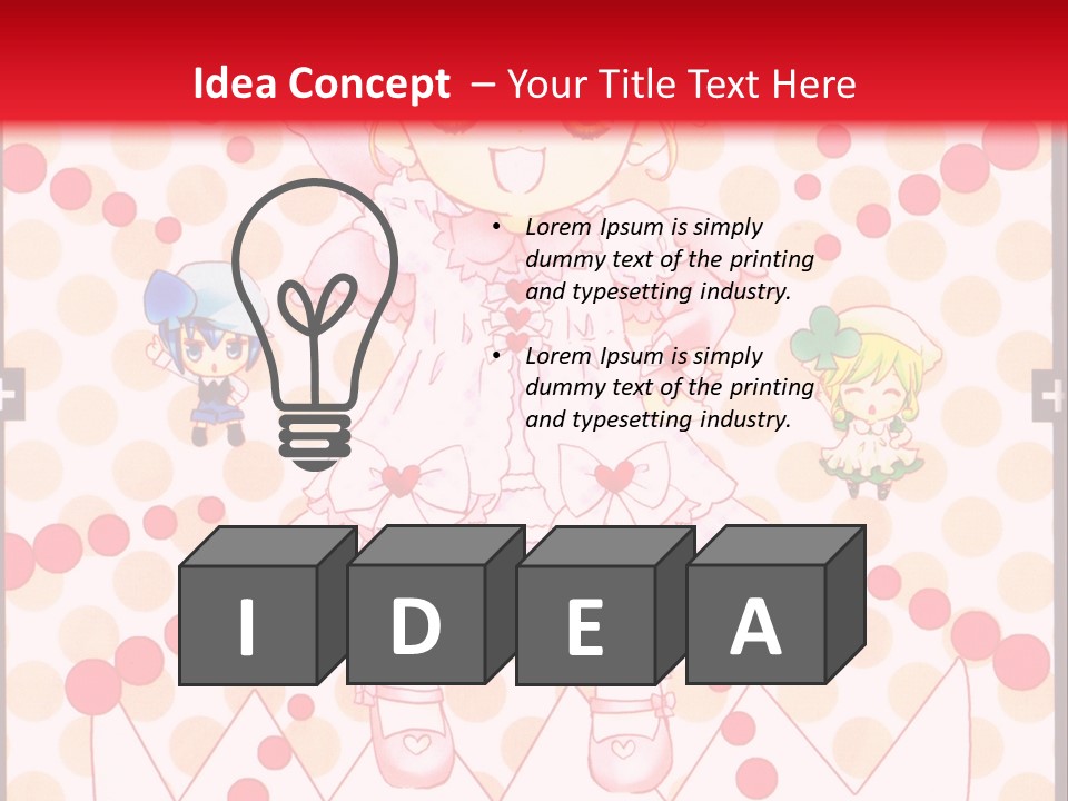 A Little Girl Powerpoint Presentation With A Red Background PowerPoint Template