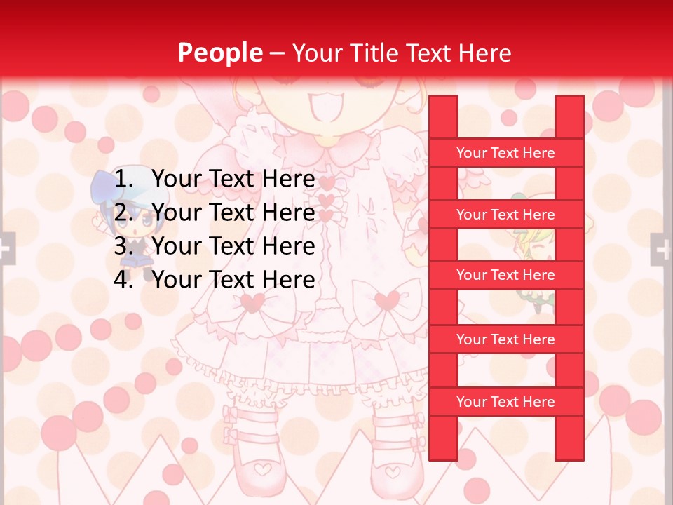 A Little Girl Powerpoint Presentation With A Red Background PowerPoint Template