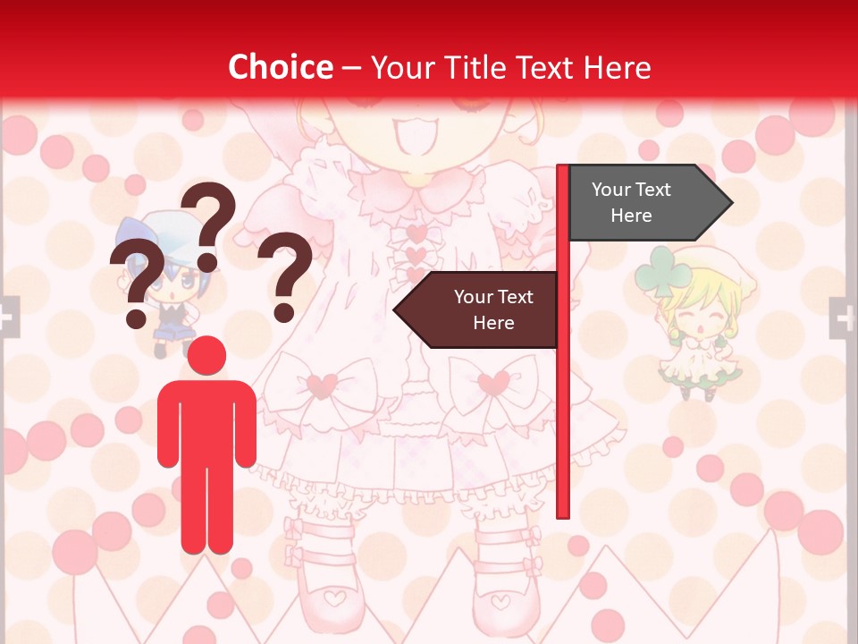 A Little Girl Powerpoint Presentation With A Red Background PowerPoint Template