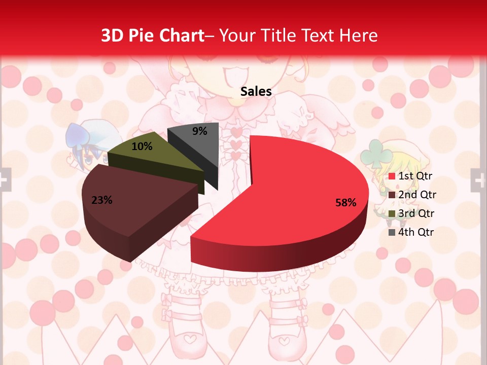A Little Girl Powerpoint Presentation With A Red Background PowerPoint Template