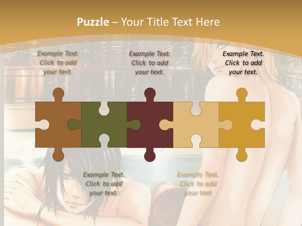 A Man And Woman In A Bathtub With City Lights In The Background PowerPoint Template