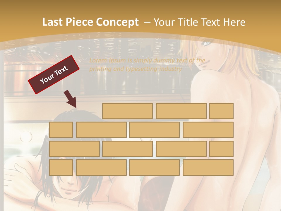 A Man And Woman In A Bathtub With City Lights In The Background PowerPoint Template