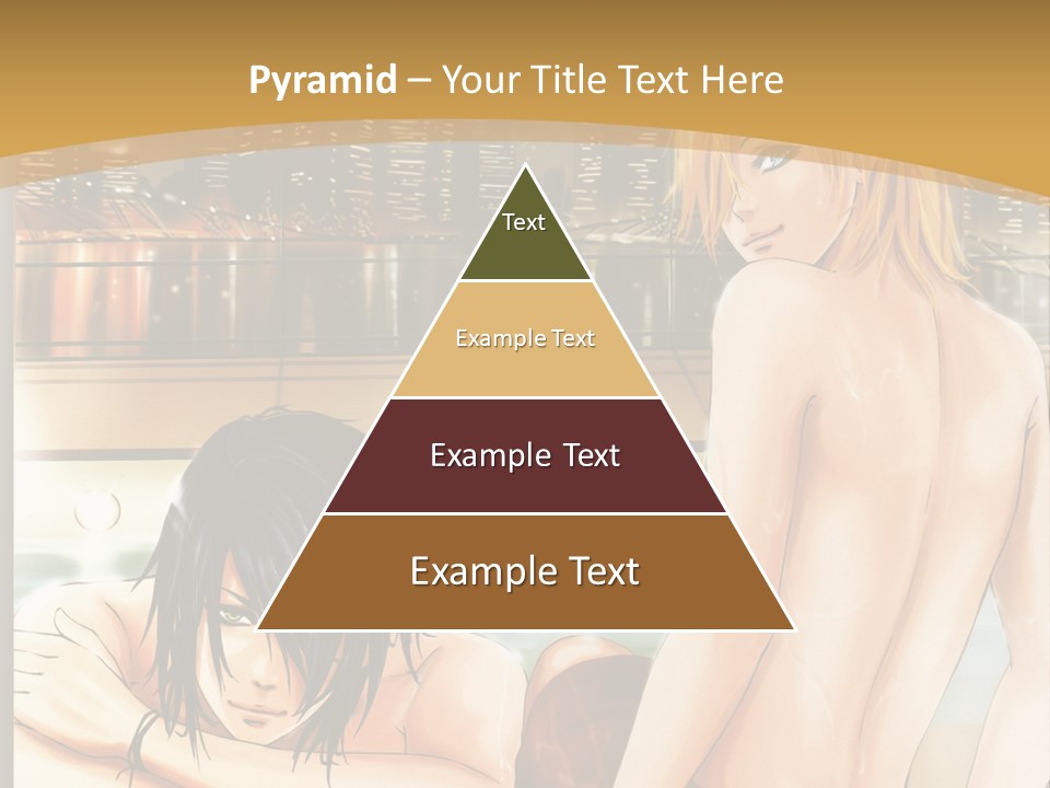 A Man And Woman In A Bathtub With City Lights In The Background PowerPoint Template