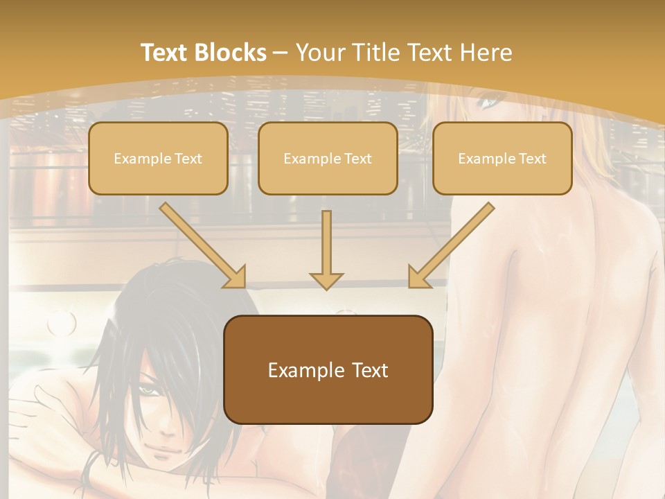 A Man And Woman In A Bathtub With City Lights In The Background PowerPoint Template