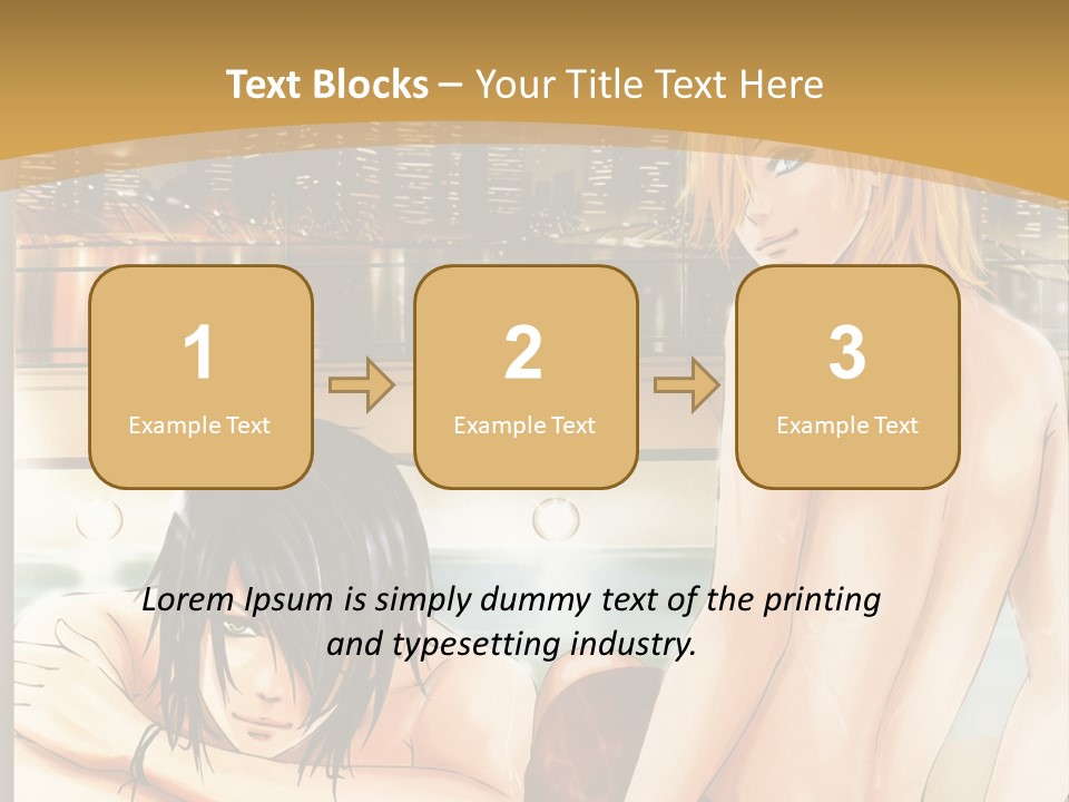 A Man And Woman In A Bathtub With City Lights In The Background PowerPoint Template