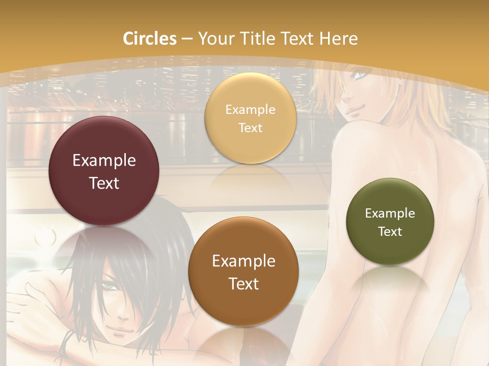 A Man And Woman In A Bathtub With City Lights In The Background PowerPoint Template