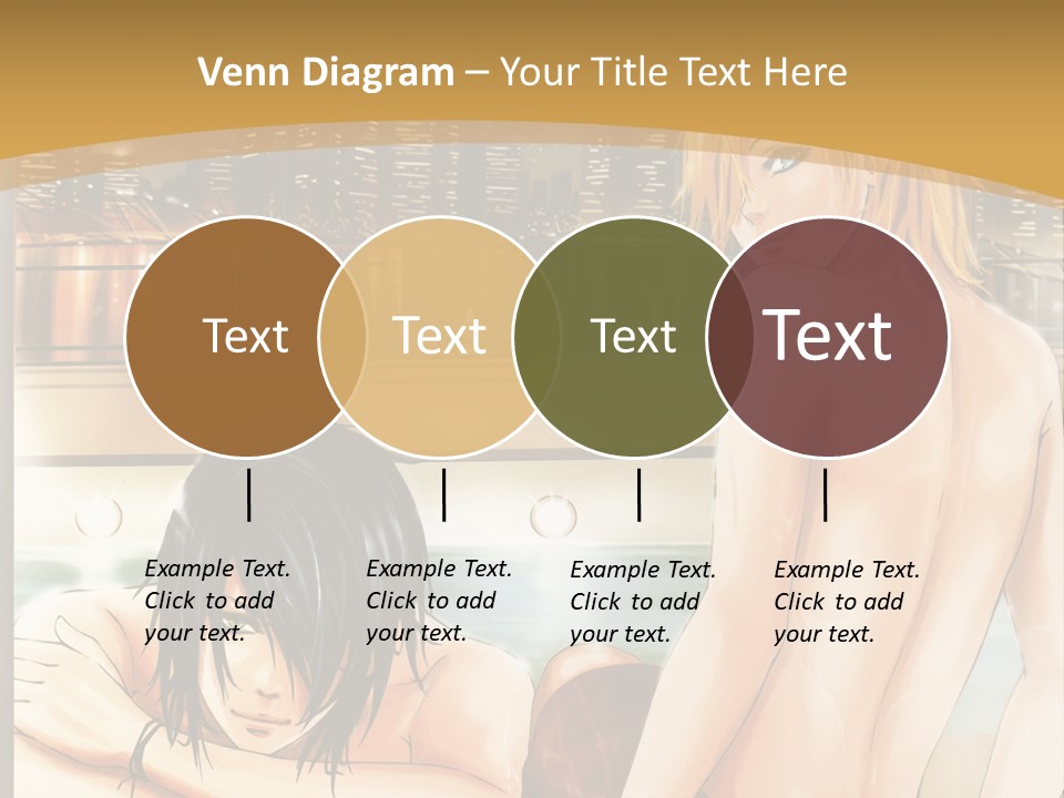 A Man And Woman In A Bathtub With City Lights In The Background PowerPoint Template