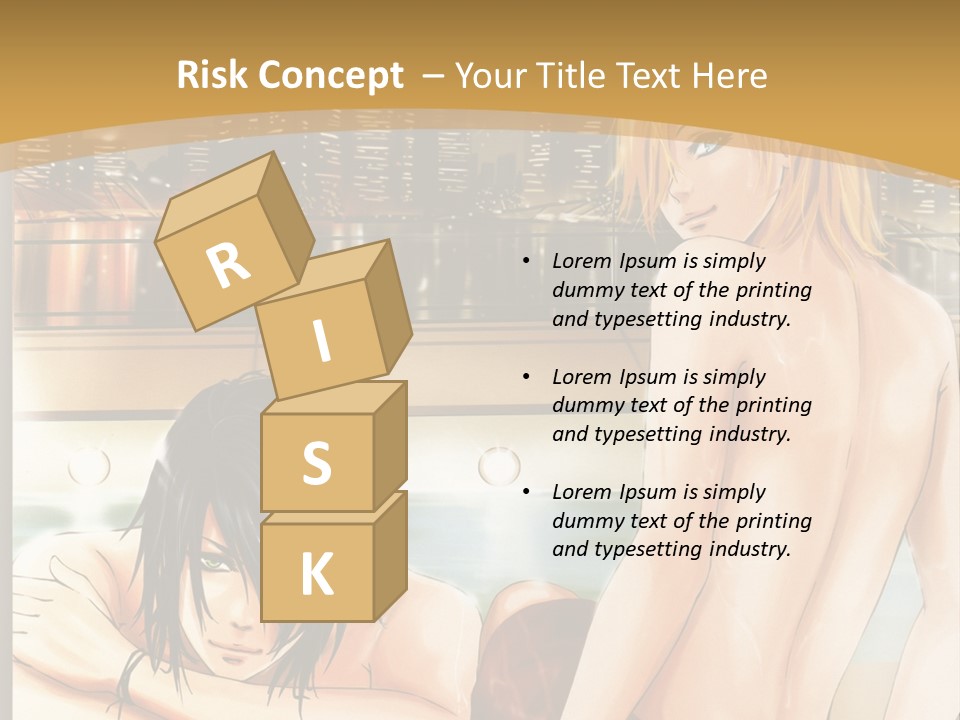 A Man And Woman In A Bathtub With City Lights In The Background PowerPoint Template