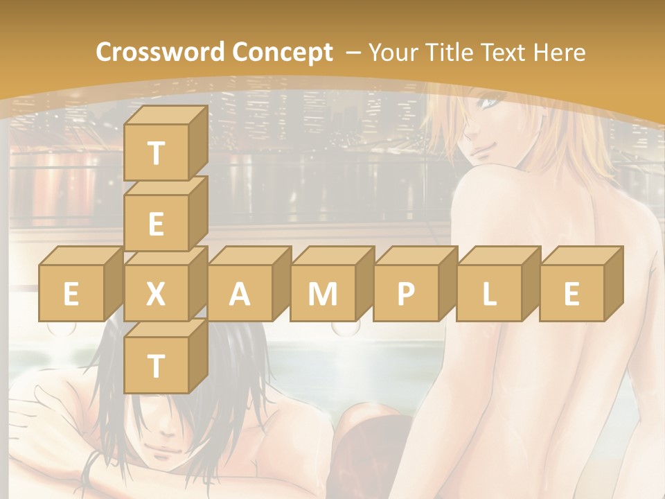 A Man And Woman In A Bathtub With City Lights In The Background PowerPoint Template