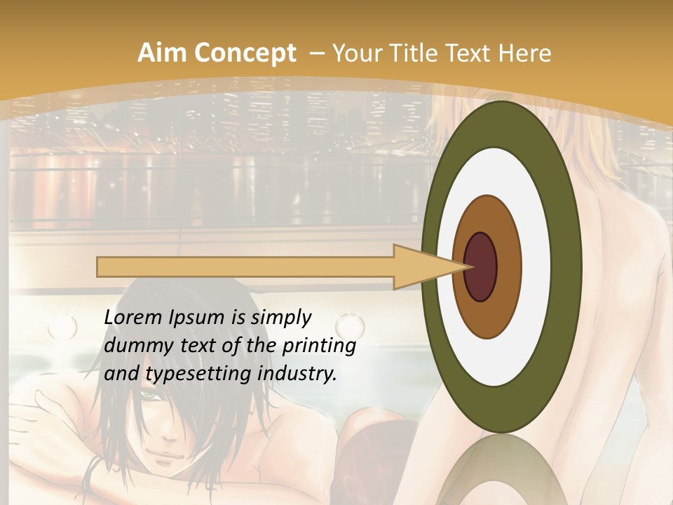 A Man And Woman In A Bathtub With City Lights In The Background PowerPoint Template