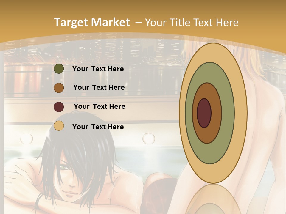 A Man And Woman In A Bathtub With City Lights In The Background PowerPoint Template