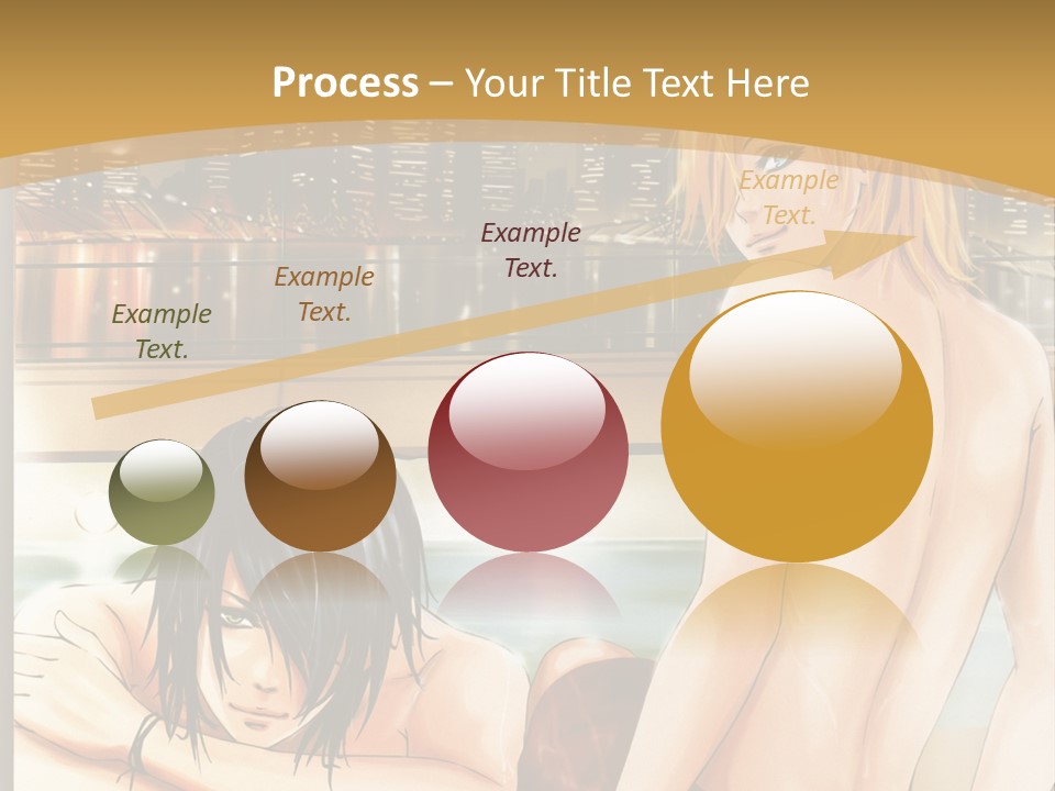 A Man And Woman In A Bathtub With City Lights In The Background PowerPoint Template