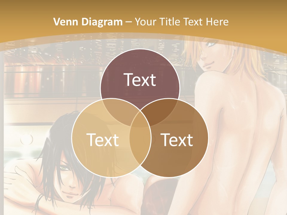 A Man And Woman In A Bathtub With City Lights In The Background PowerPoint Template