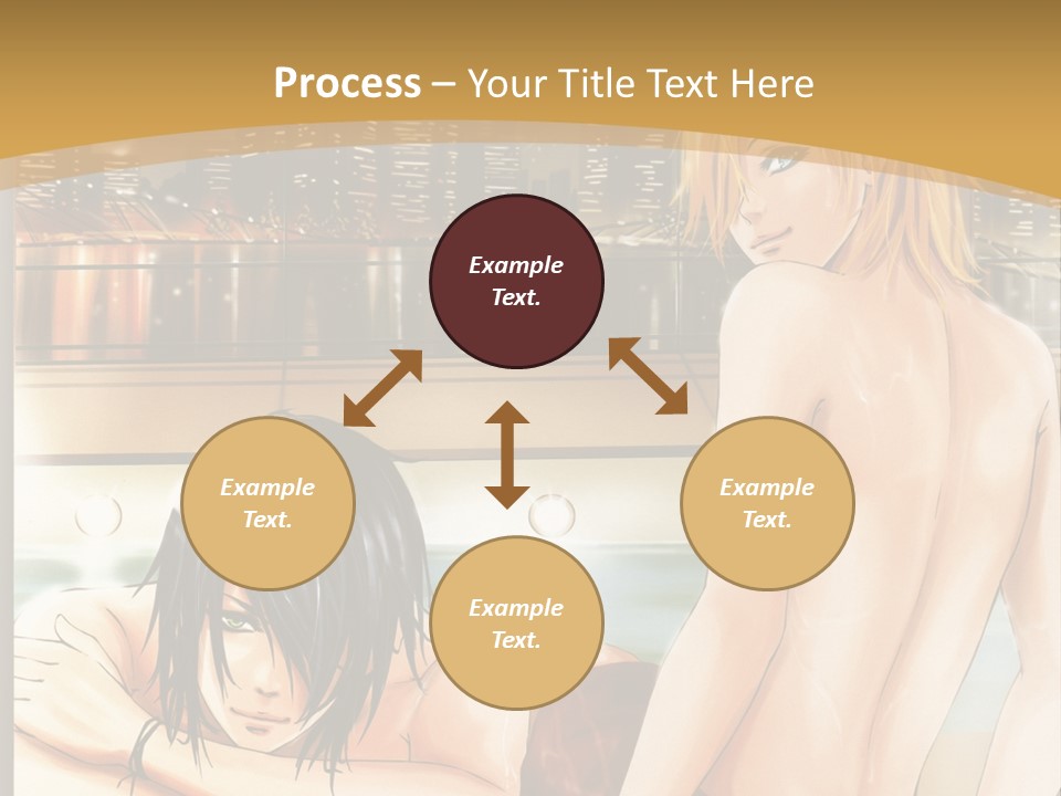 A Man And Woman In A Bathtub With City Lights In The Background PowerPoint Template