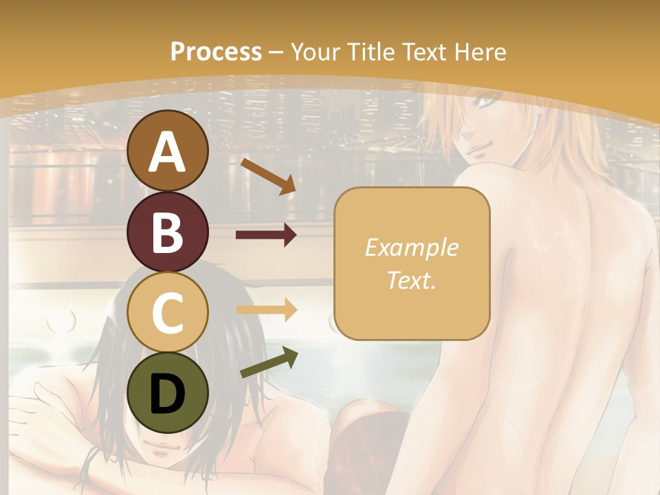 A Man And Woman In A Bathtub With City Lights In The Background PowerPoint Template