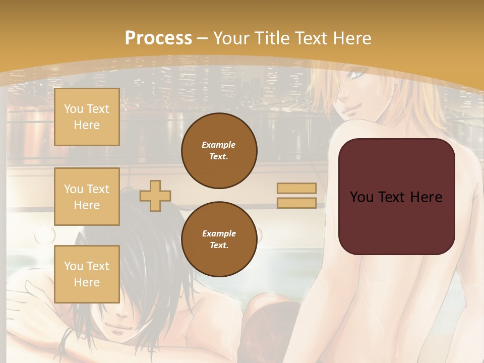 A Man And Woman In A Bathtub With City Lights In The Background PowerPoint Template