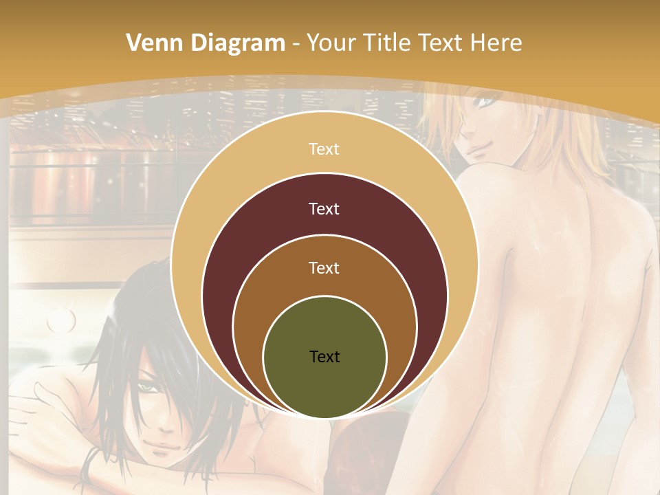 A Man And Woman In A Bathtub With City Lights In The Background PowerPoint Template