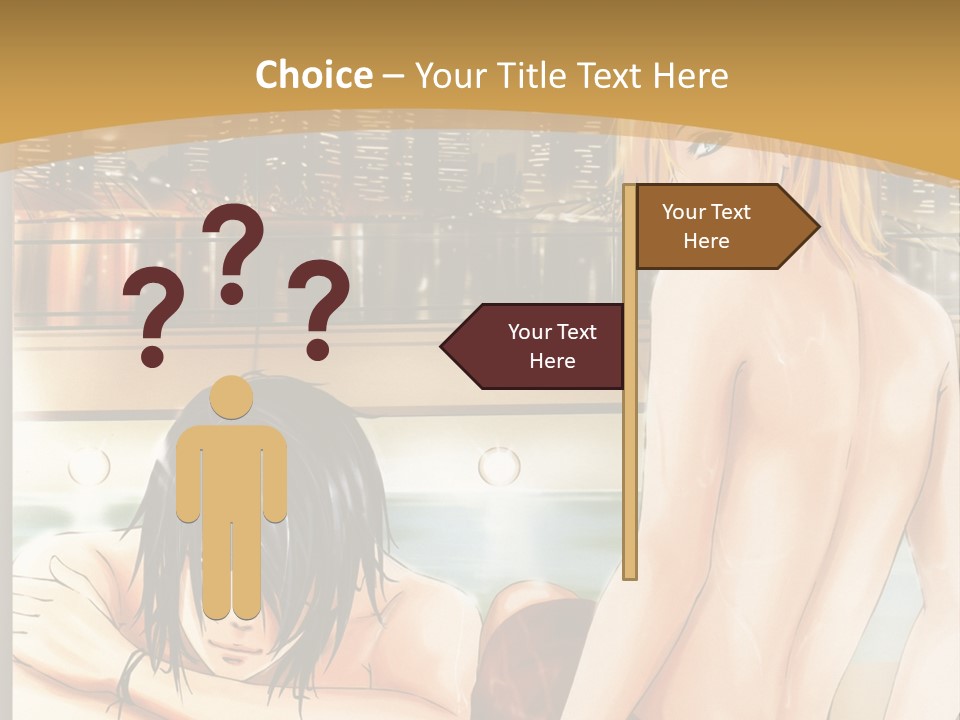 A Man And Woman In A Bathtub With City Lights In The Background PowerPoint Template