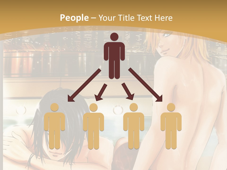 A Man And Woman In A Bathtub With City Lights In The Background PowerPoint Template