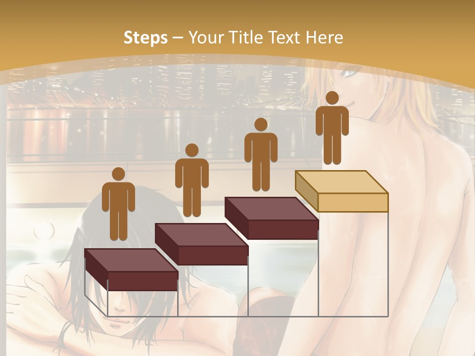 A Man And Woman In A Bathtub With City Lights In The Background PowerPoint Template