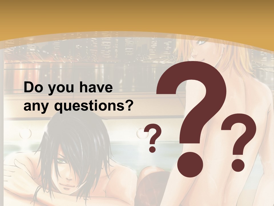 A Man And Woman In A Bathtub With City Lights In The Background PowerPoint Template