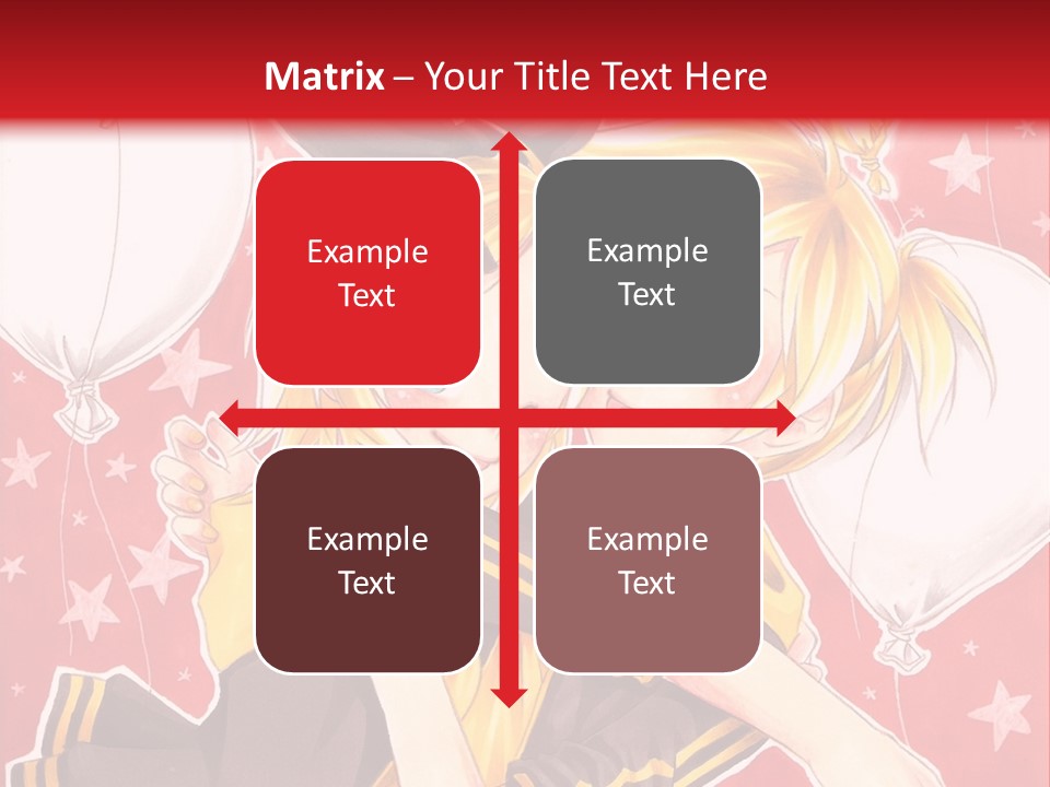 A Couple Of Anime Characters Hugging In Front Of A Red Background PowerPoint Template