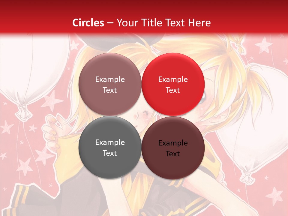 A Couple Of Anime Characters Hugging In Front Of A Red Background PowerPoint Template