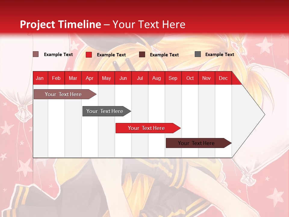 A Couple Of Anime Characters Hugging In Front Of A Red Background PowerPoint Template