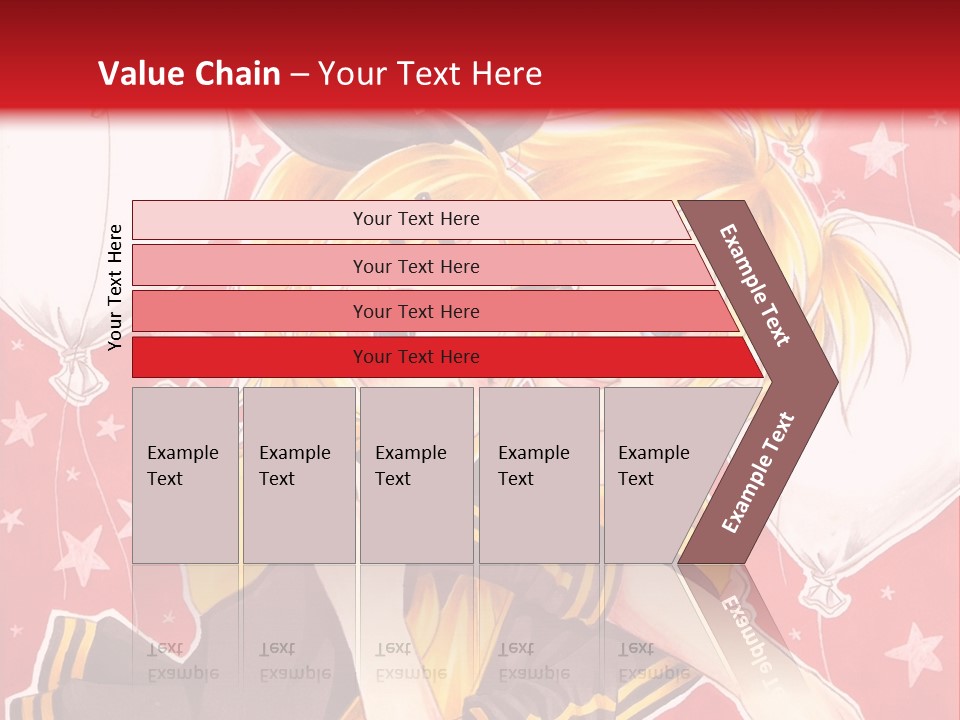 A Couple Of Anime Characters Hugging In Front Of A Red Background PowerPoint Template