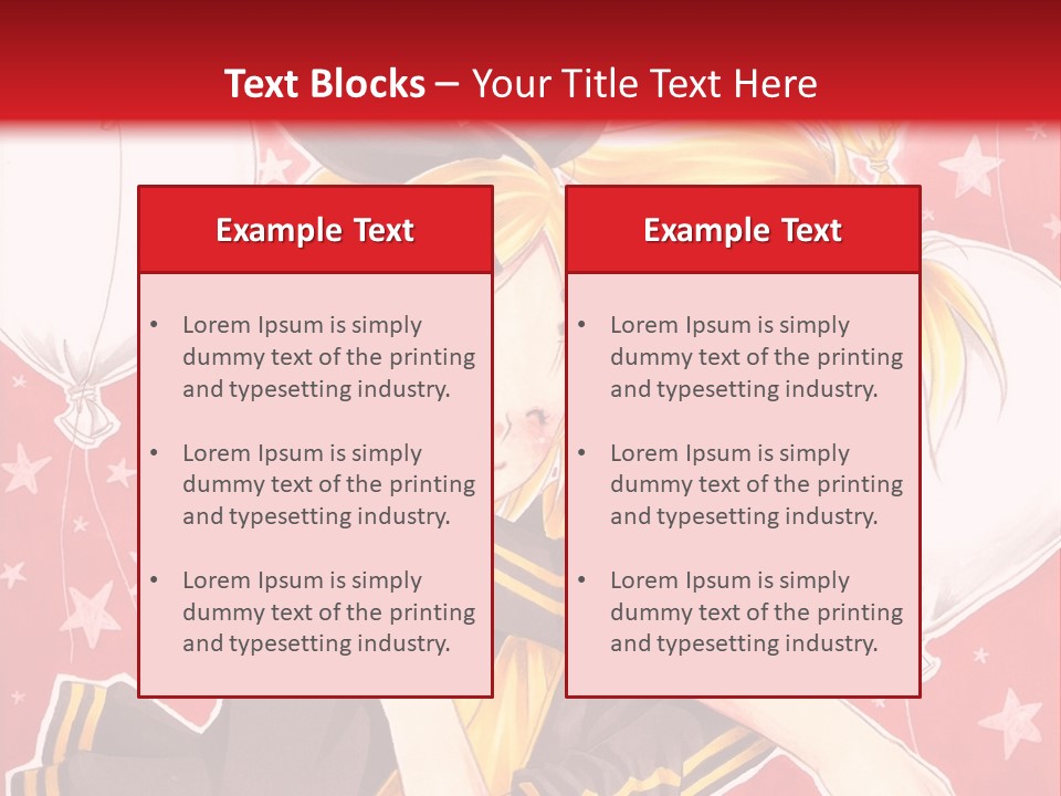 A Couple Of Anime Characters Hugging In Front Of A Red Background PowerPoint Template