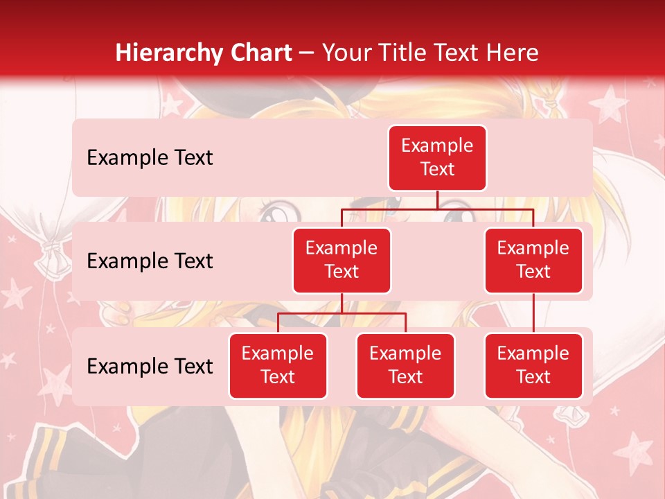 A Couple Of Anime Characters Hugging In Front Of A Red Background PowerPoint Template