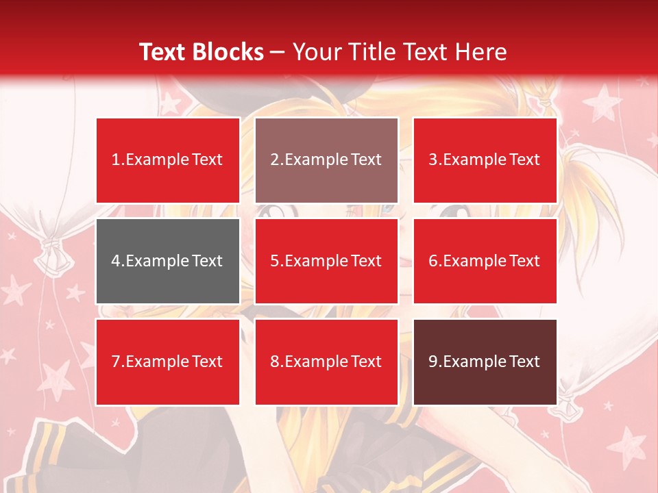 A Couple Of Anime Characters Hugging In Front Of A Red Background PowerPoint Template