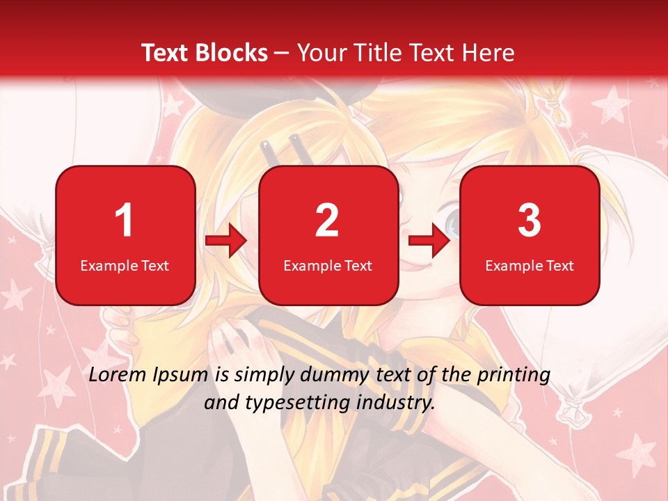 A Couple Of Anime Characters Hugging In Front Of A Red Background PowerPoint Template