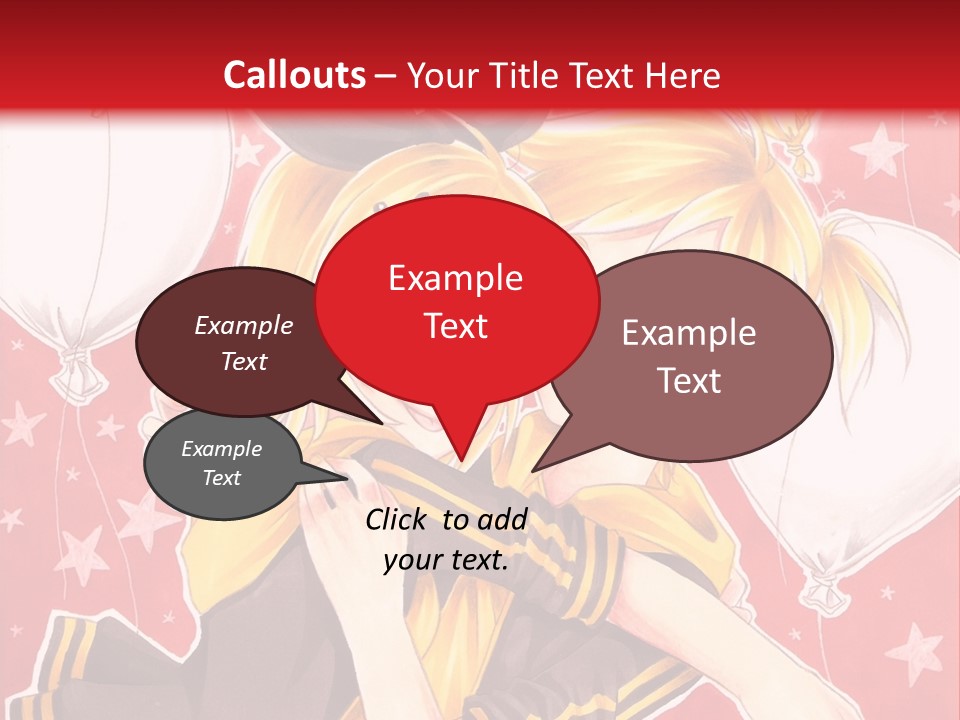 A Couple Of Anime Characters Hugging In Front Of A Red Background PowerPoint Template