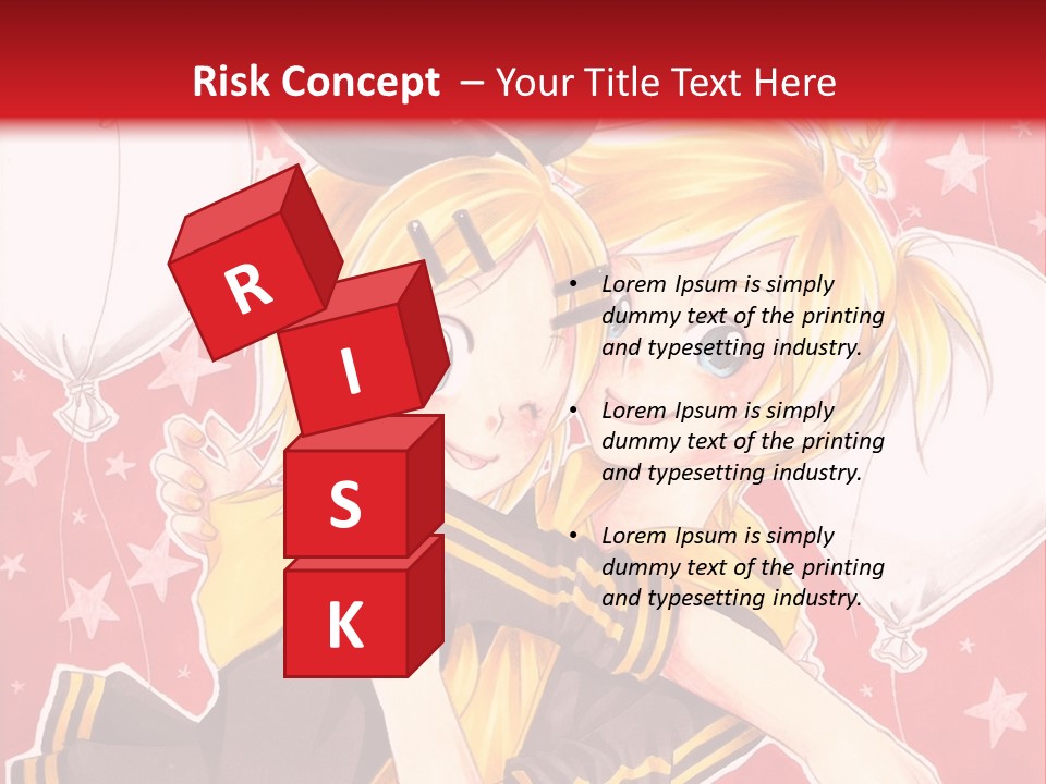 A Couple Of Anime Characters Hugging In Front Of A Red Background PowerPoint Template