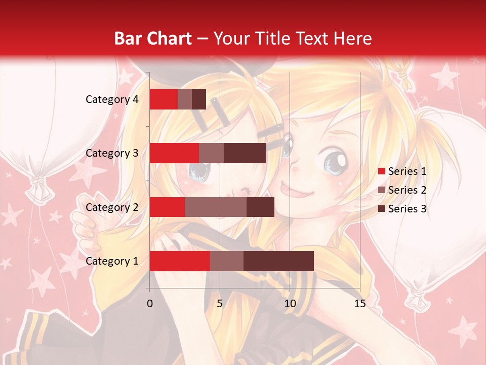 A Couple Of Anime Characters Hugging In Front Of A Red Background PowerPoint Template