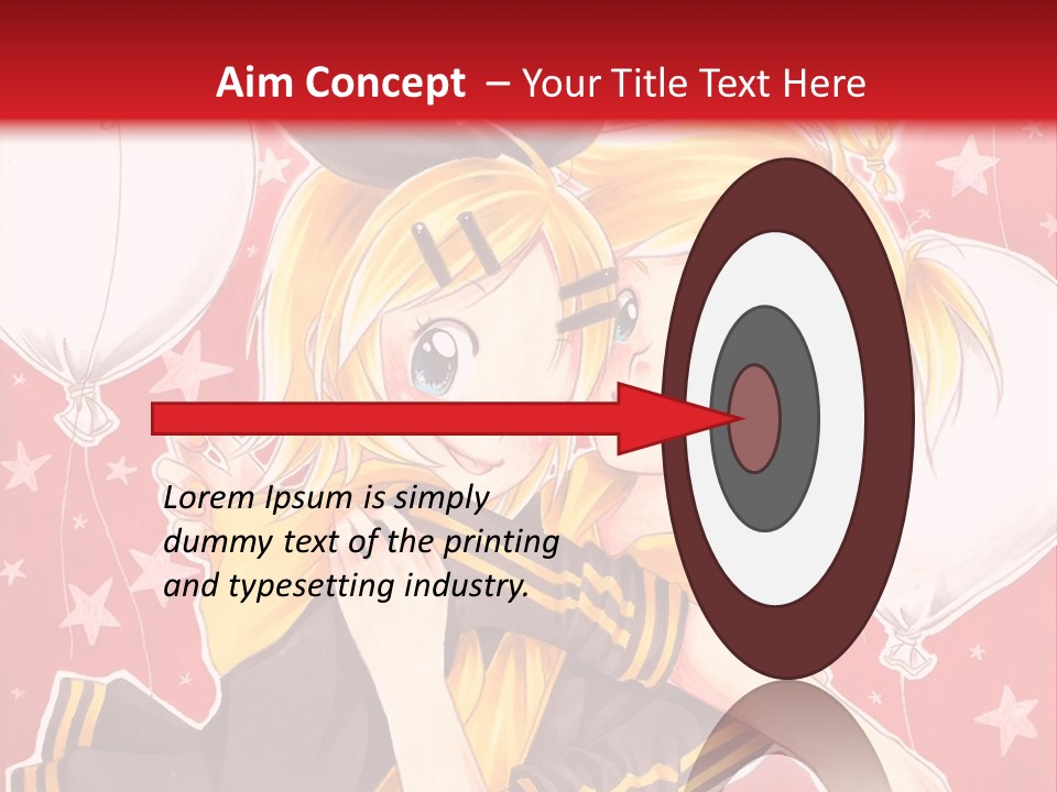 A Couple Of Anime Characters Hugging In Front Of A Red Background PowerPoint Template