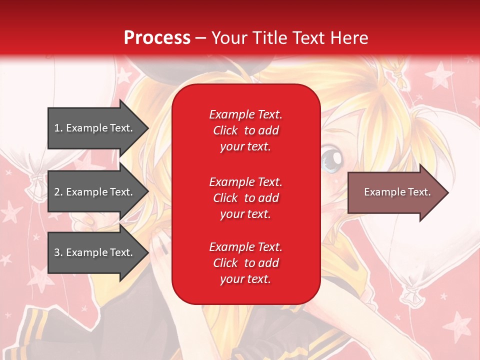 A Couple Of Anime Characters Hugging In Front Of A Red Background PowerPoint Template