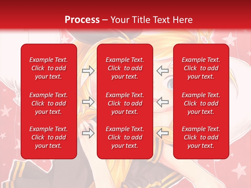 A Couple Of Anime Characters Hugging In Front Of A Red Background PowerPoint Template