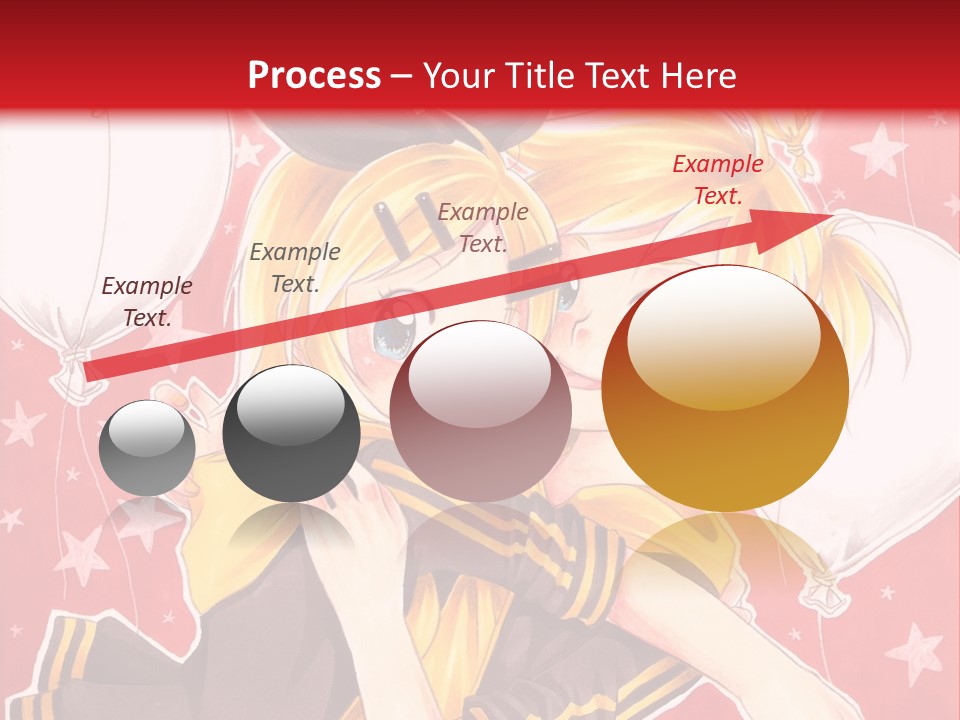 A Couple Of Anime Characters Hugging In Front Of A Red Background PowerPoint Template