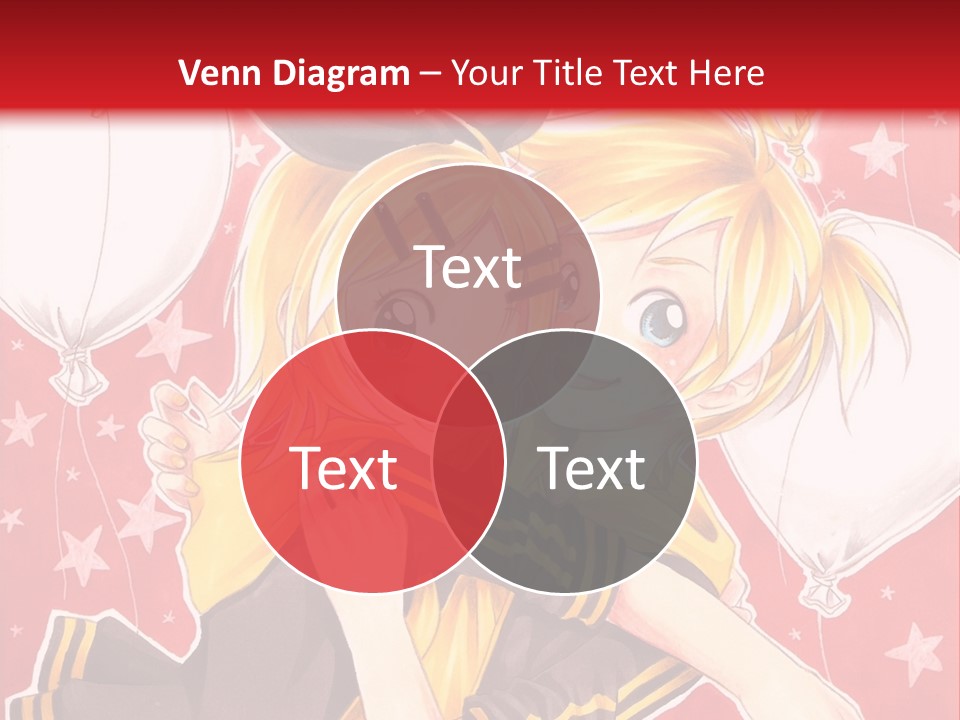 A Couple Of Anime Characters Hugging In Front Of A Red Background PowerPoint Template