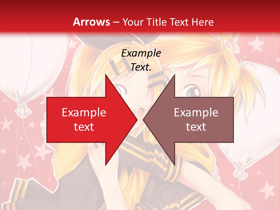 A Couple Of Anime Characters Hugging In Front Of A Red Background PowerPoint Template