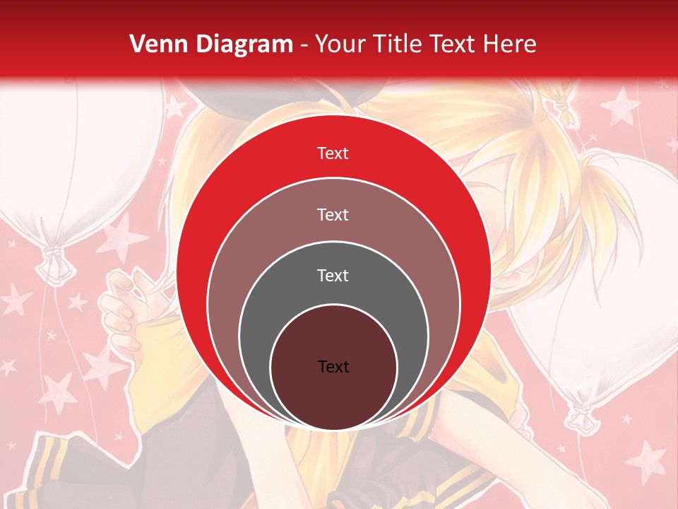 A Couple Of Anime Characters Hugging In Front Of A Red Background PowerPoint Template